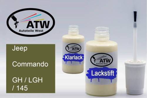 Jeep, Commando, GH / LGH / 145: 20ml Lackstift + 20ml Klarlack - Set, von ATW Autoteile West.